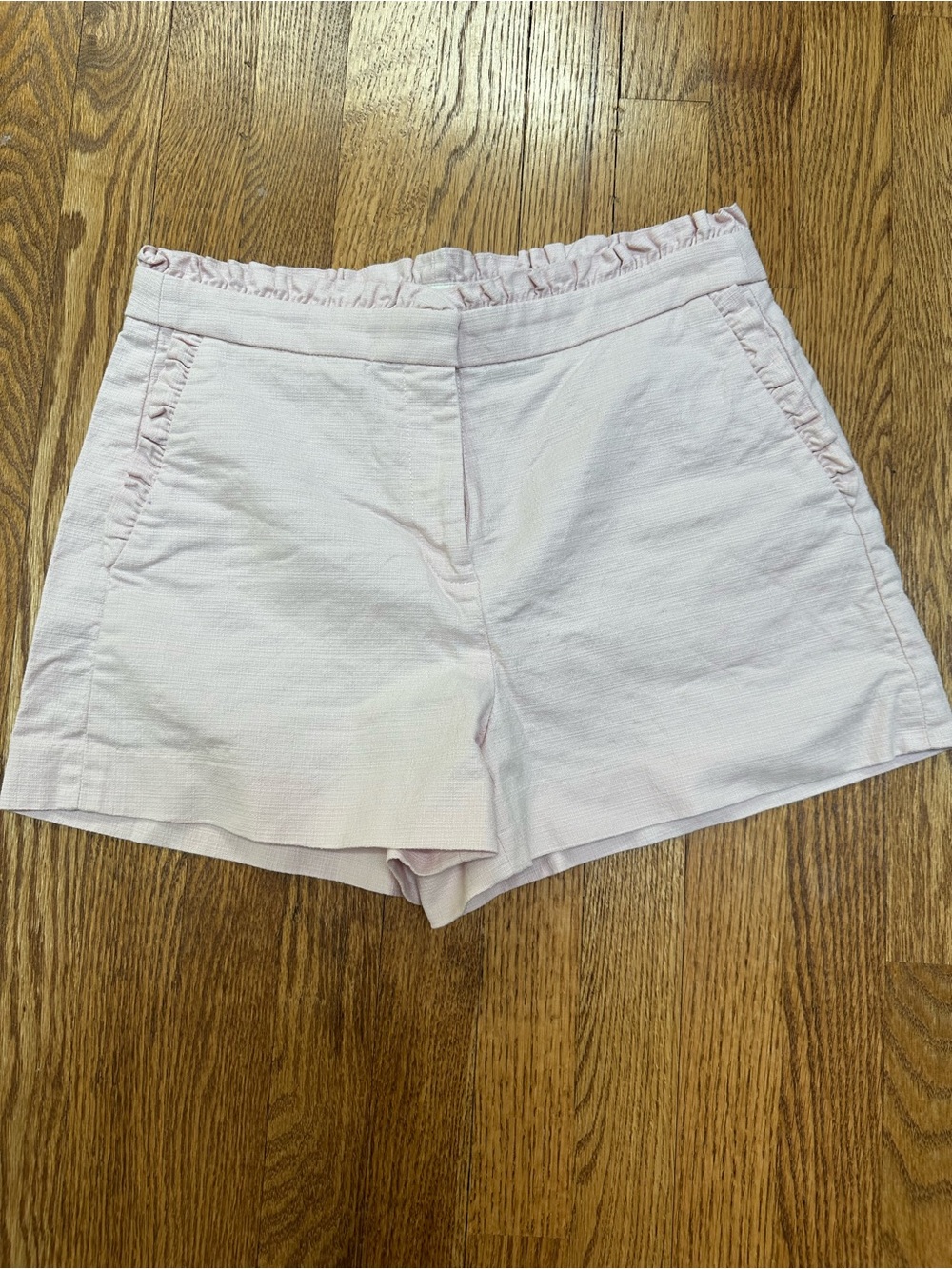 NWOT J.Crew Light Pink Women’s Casual Ruffle-Waist Chino Shorts